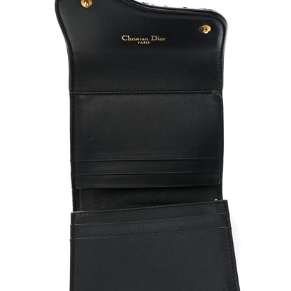 Christian Dior Oblique Saddle Lotus Wallet Blue 5 of 9