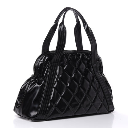 Chanel Vinyl Quilted CC Large Tote Black 3 of 13