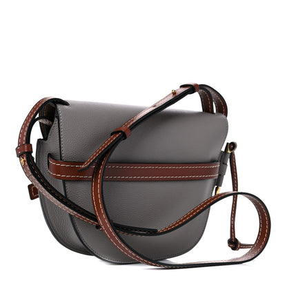 Loewe Grained Calfskin Small Gate Crossbody Bag Smoke Pecan 3 of 7