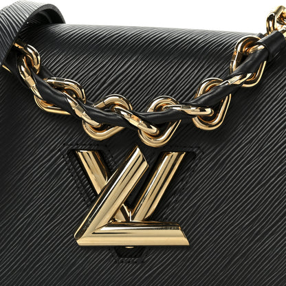 Louis Vuitton Epi Twist Braided Strap Shoulder Bag MM Black 7 of 9