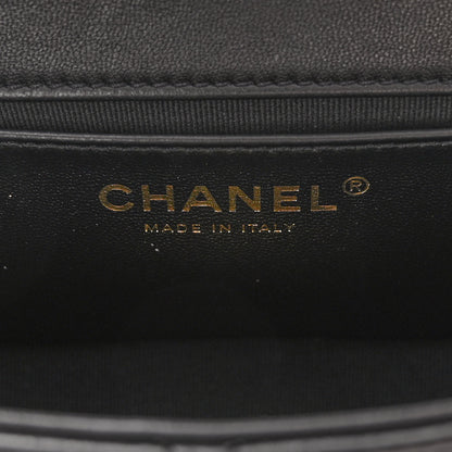 Chanel Lambskin Quilted Small Whipstitch Flap Bag Black 6 of 10