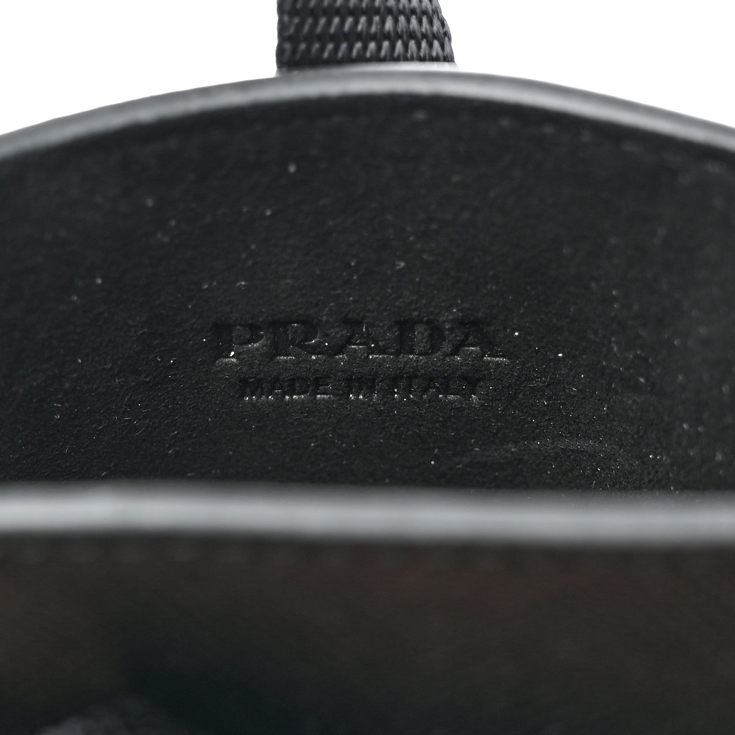 Prada Saffiano Lanyard Card Case Black 6 of 8