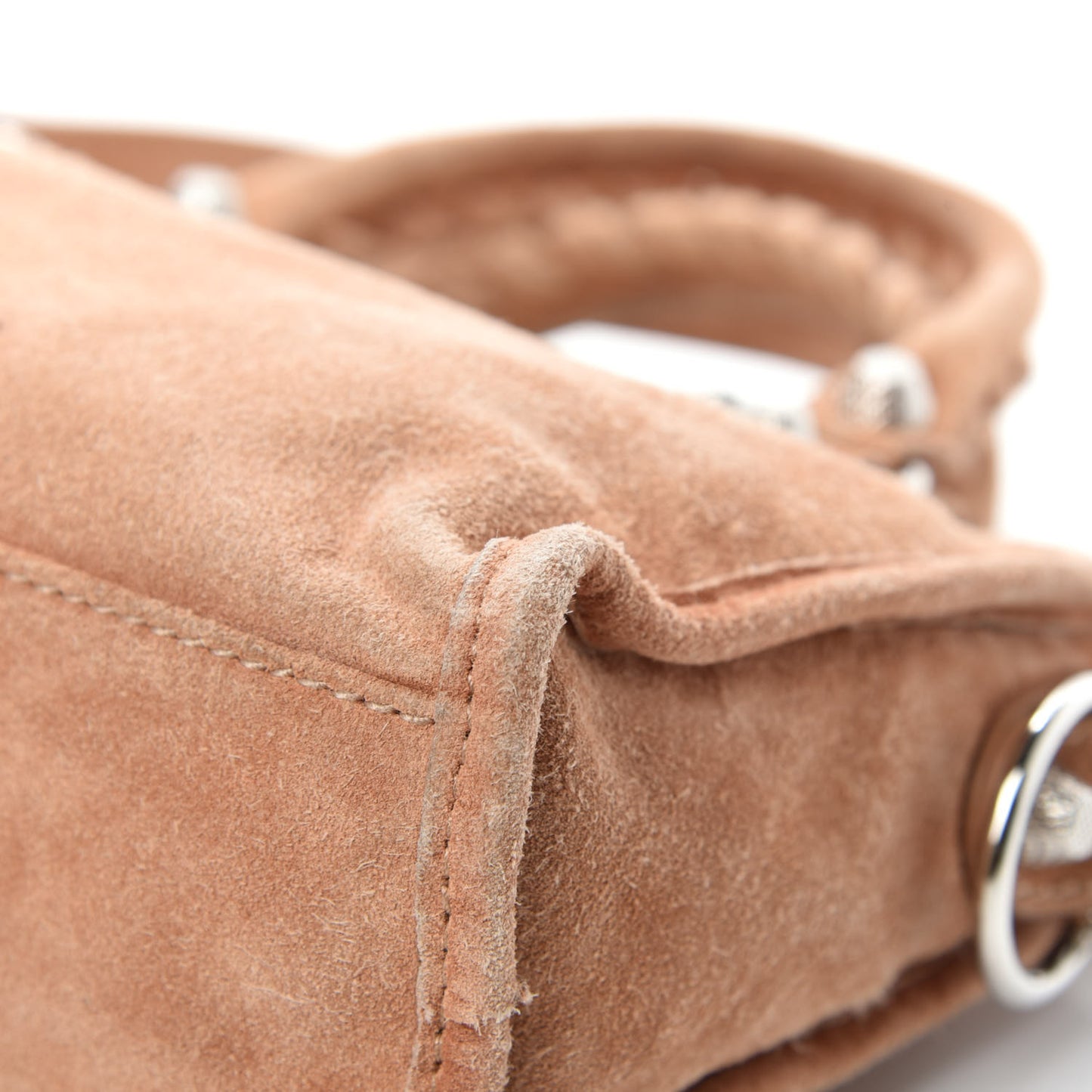 Suede Giant 12 Silver Hardware Mini City Beige