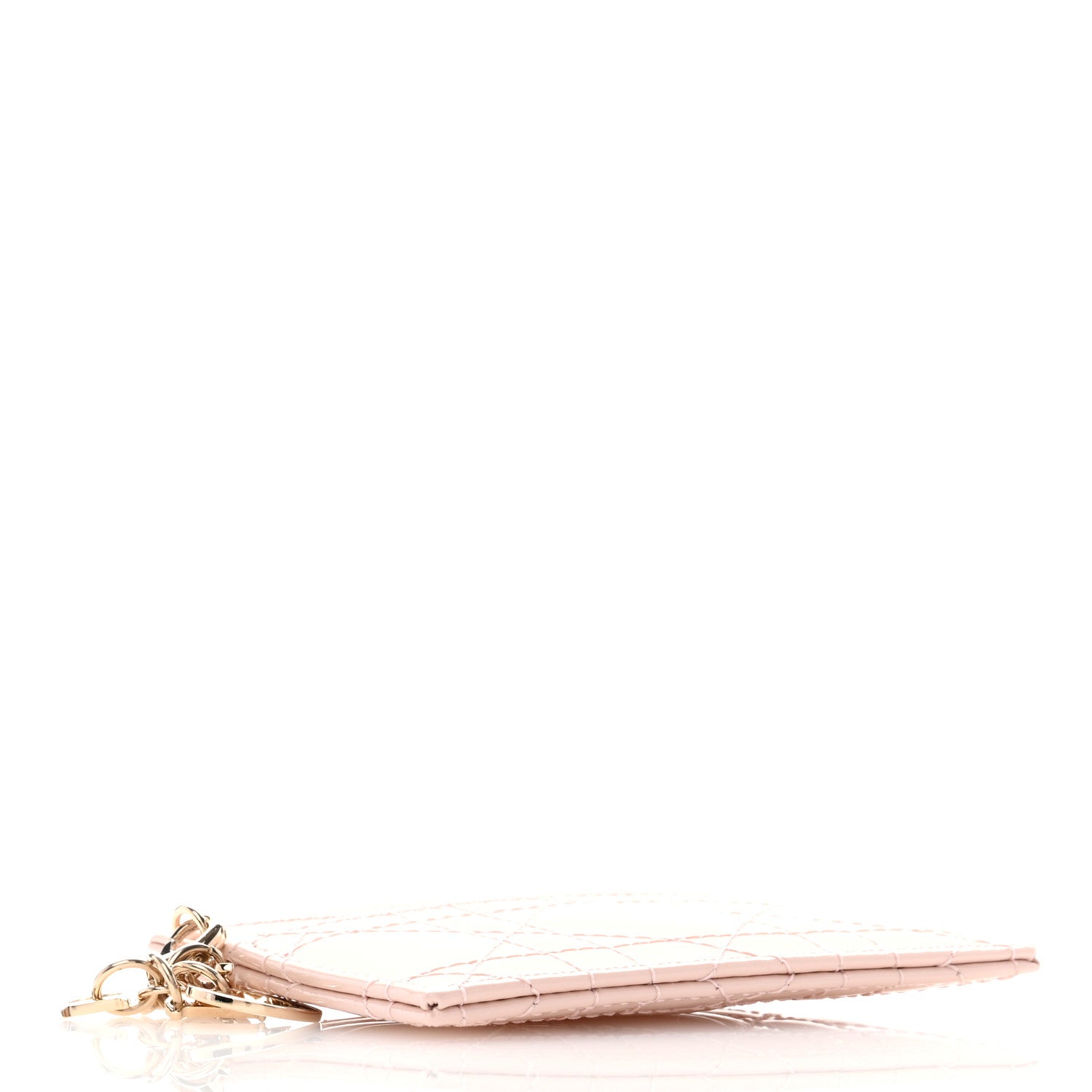 Christian Dior Patent Cannage Lady Dior Card Holder Powder Pink 4 of 9