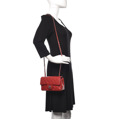 Chanel Caviar Quilted Mini Rectangular Flap Red 2 of 11