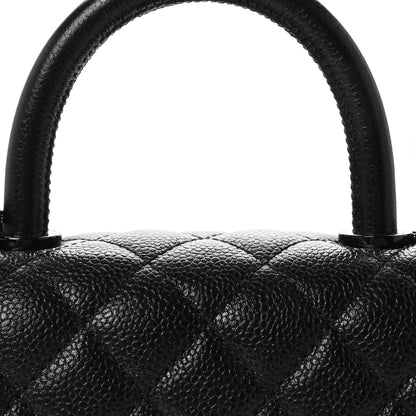 Chanel Caviar Quilted Mini Coco Handle Flap So Black 8 of 10