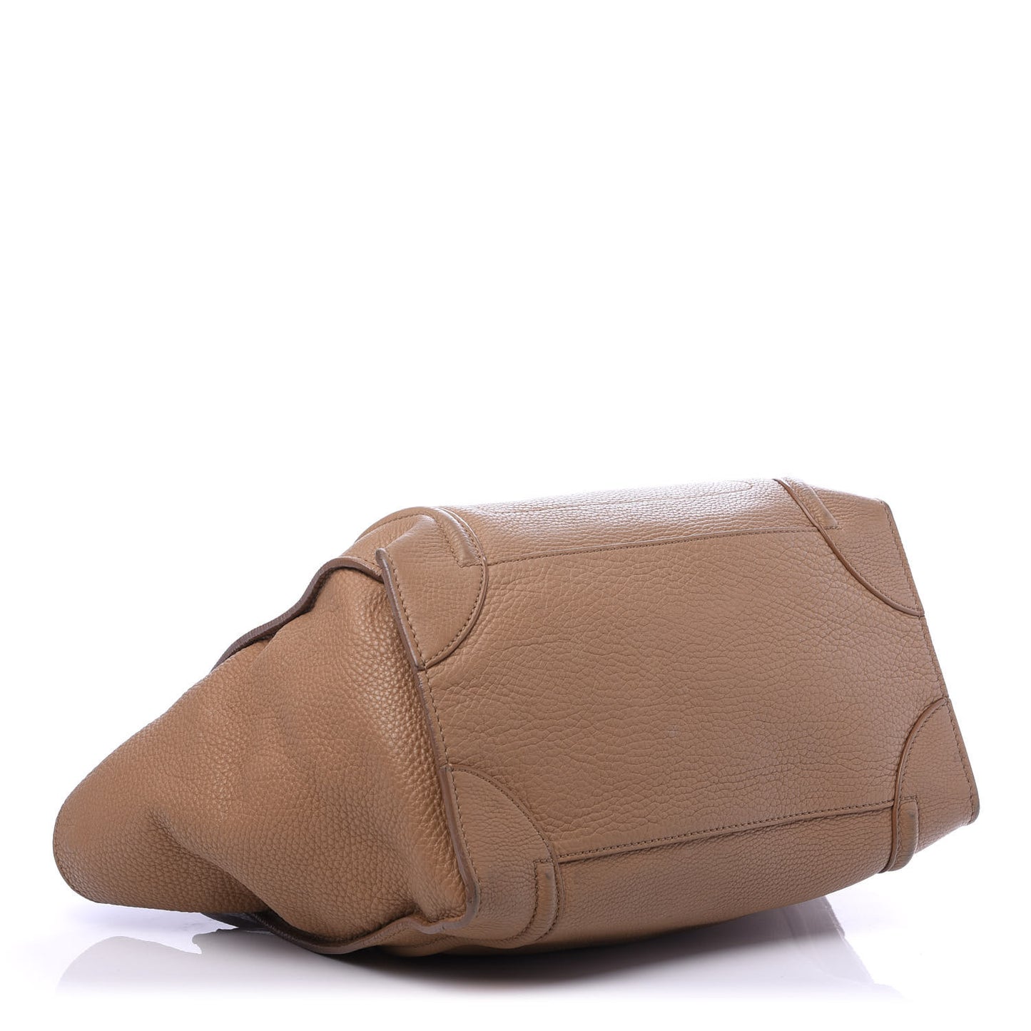 Drummed Calfskin Mini Luggage Camel