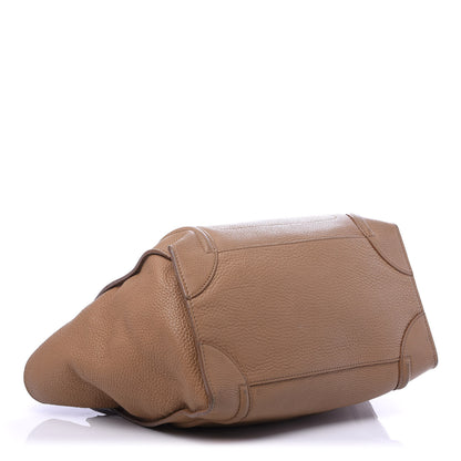 Celine Drummed Calfskin Mini Luggage Camel 4 of 13