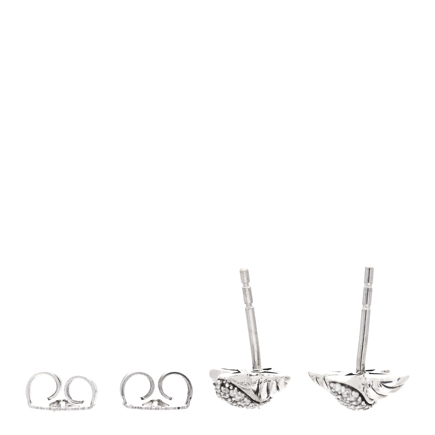 David Yurman Sterling Silver Diamond 8mm X Earrings 3 of 4