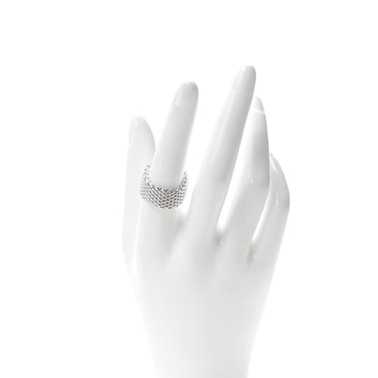 Tiffany Sterling Silver Somerset Mesh Ring 56 7.5 2 of 4