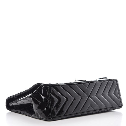 Chanel Patent Chevron Quilted Maxi Single Flap Black 5 of 12