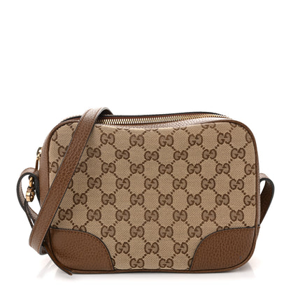Gucci Monogram Mini Bree Messenger Bag Beige Tabacco 1 of 10