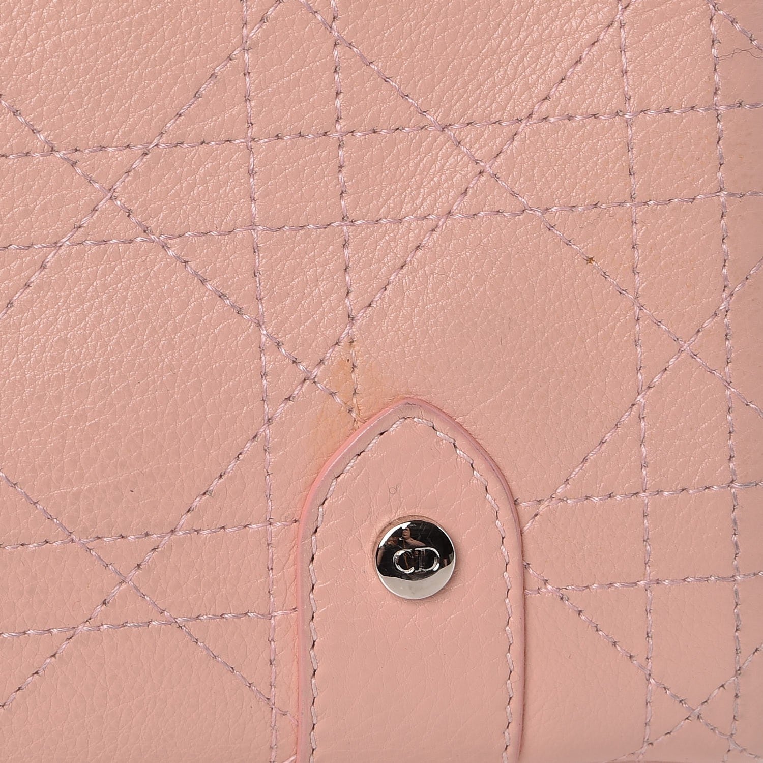 Christian Dior Calfskin Cannage Tote Rose Clair 10 of 15