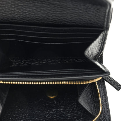 Gucci Dollar Calfskin GG Supreme Monogram Medium GG Marmont Wallet Black Beige Ebony 5 of 6