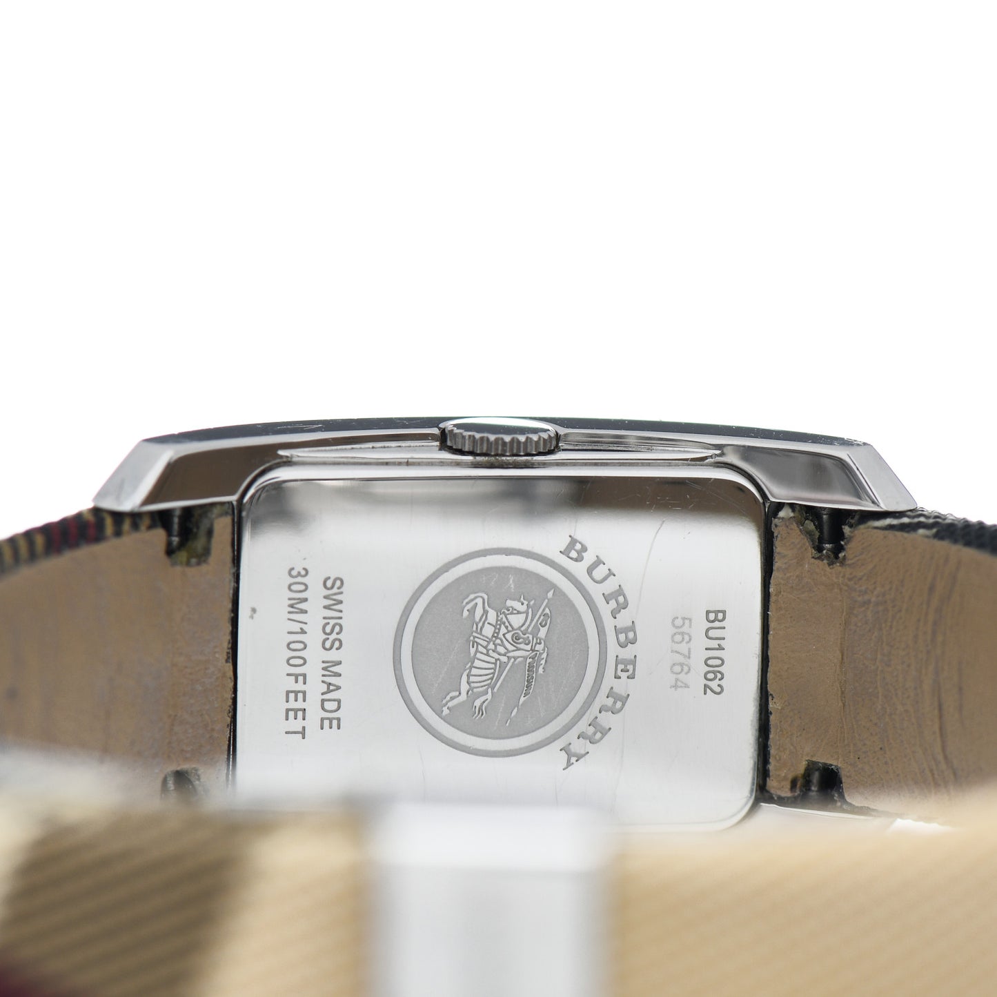 Stainless Steel Calfskin 20mm Heritage Nova Check Quartz Watch BU9503