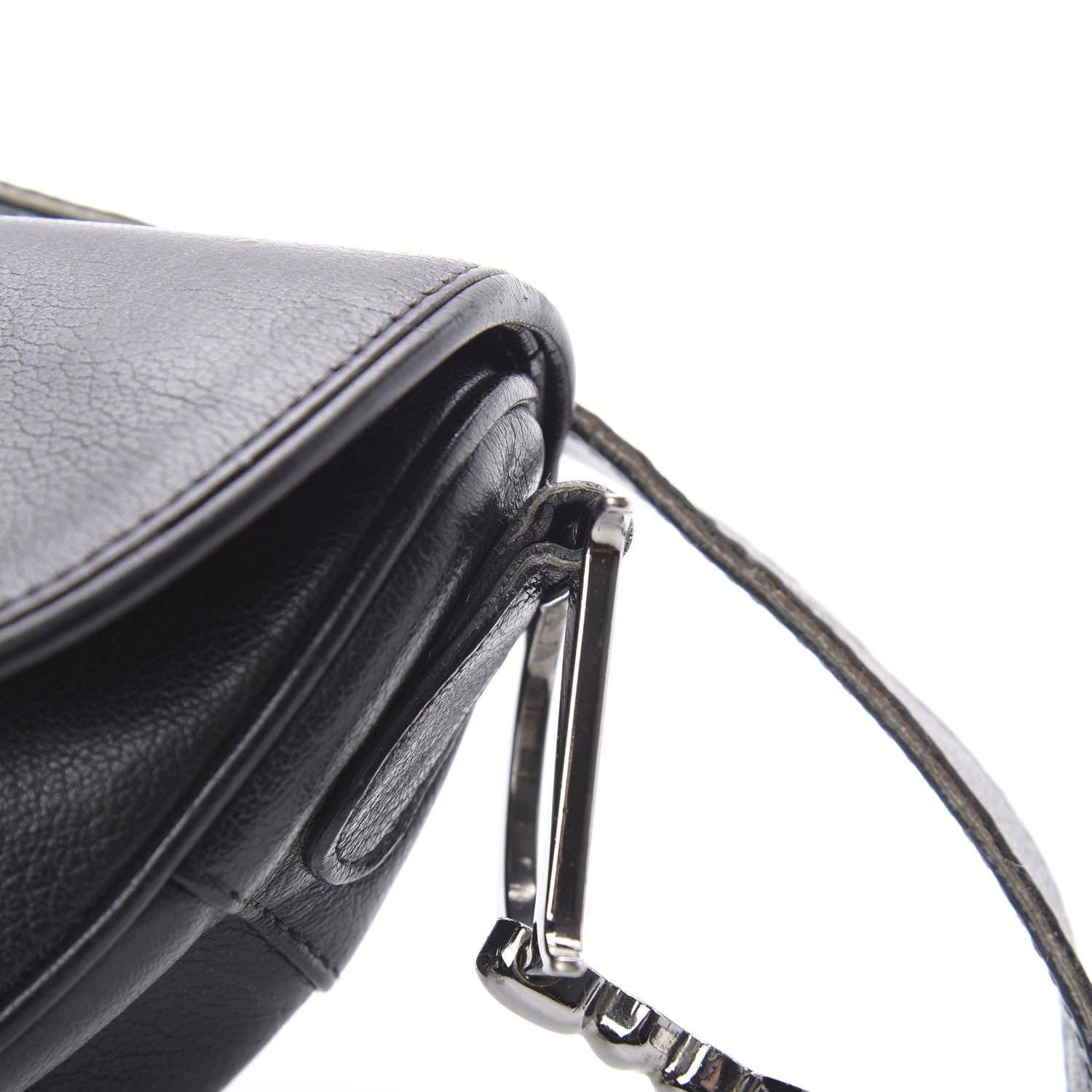 Christian Dior Calfskin Saddle Bag Black 11 of 16