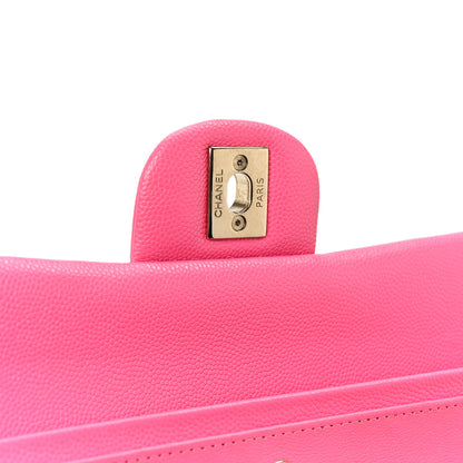 Chanel Caviar Quilted Medium Double Flap Pink 7 of 12