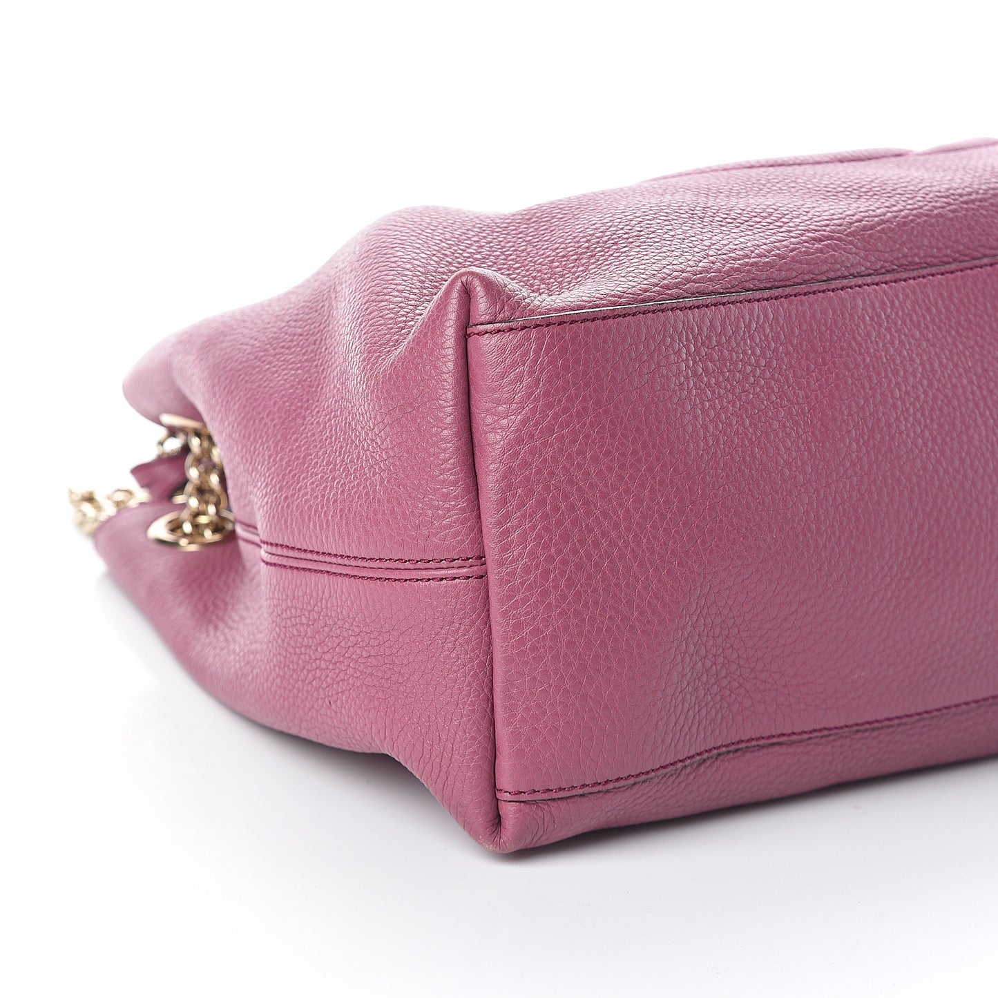 Pebbled Calfskin Medium Soho Chain Shoulder Bag Peonia Flower