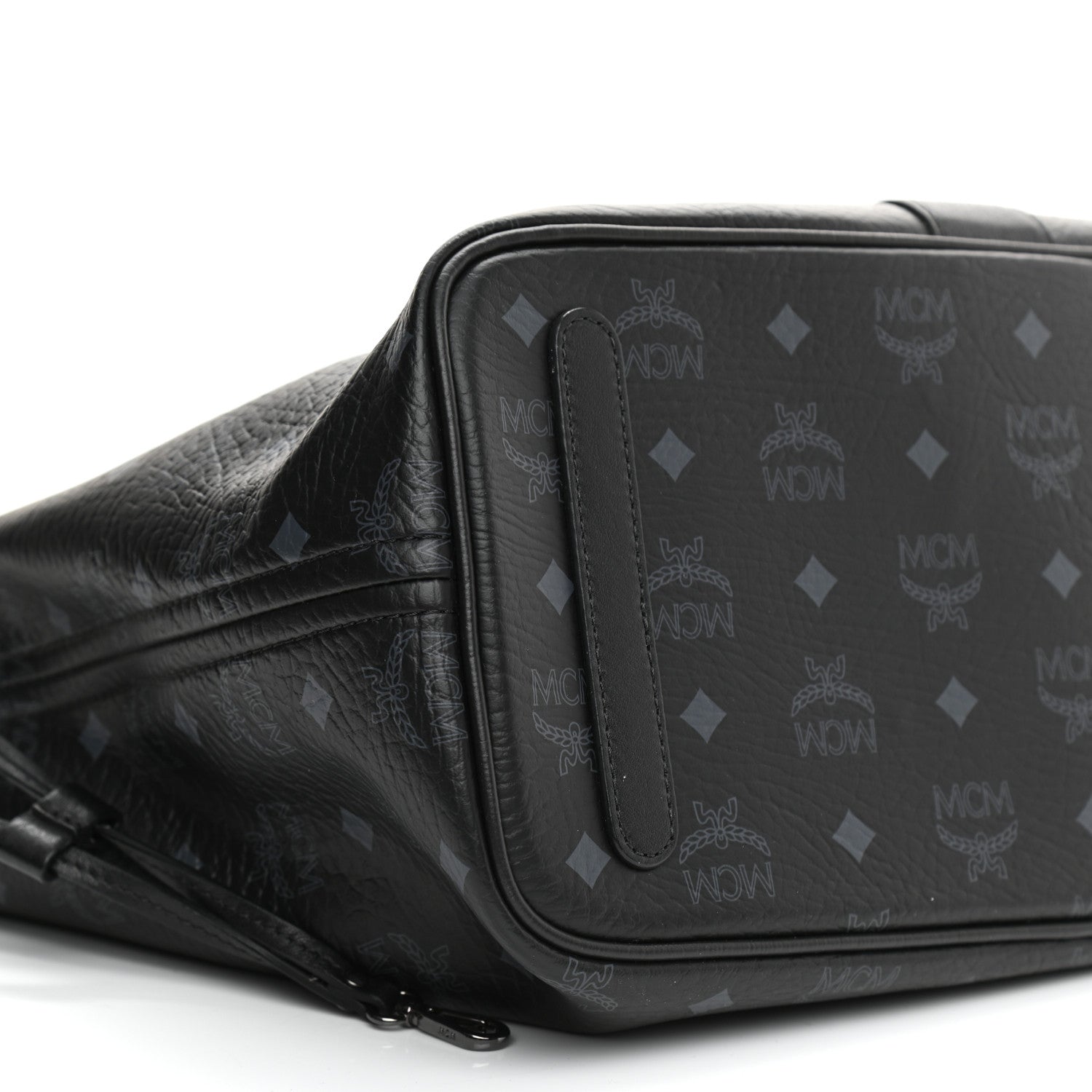 MCM Visetos Medium Reversible Shopper Tote Black 11 of 14