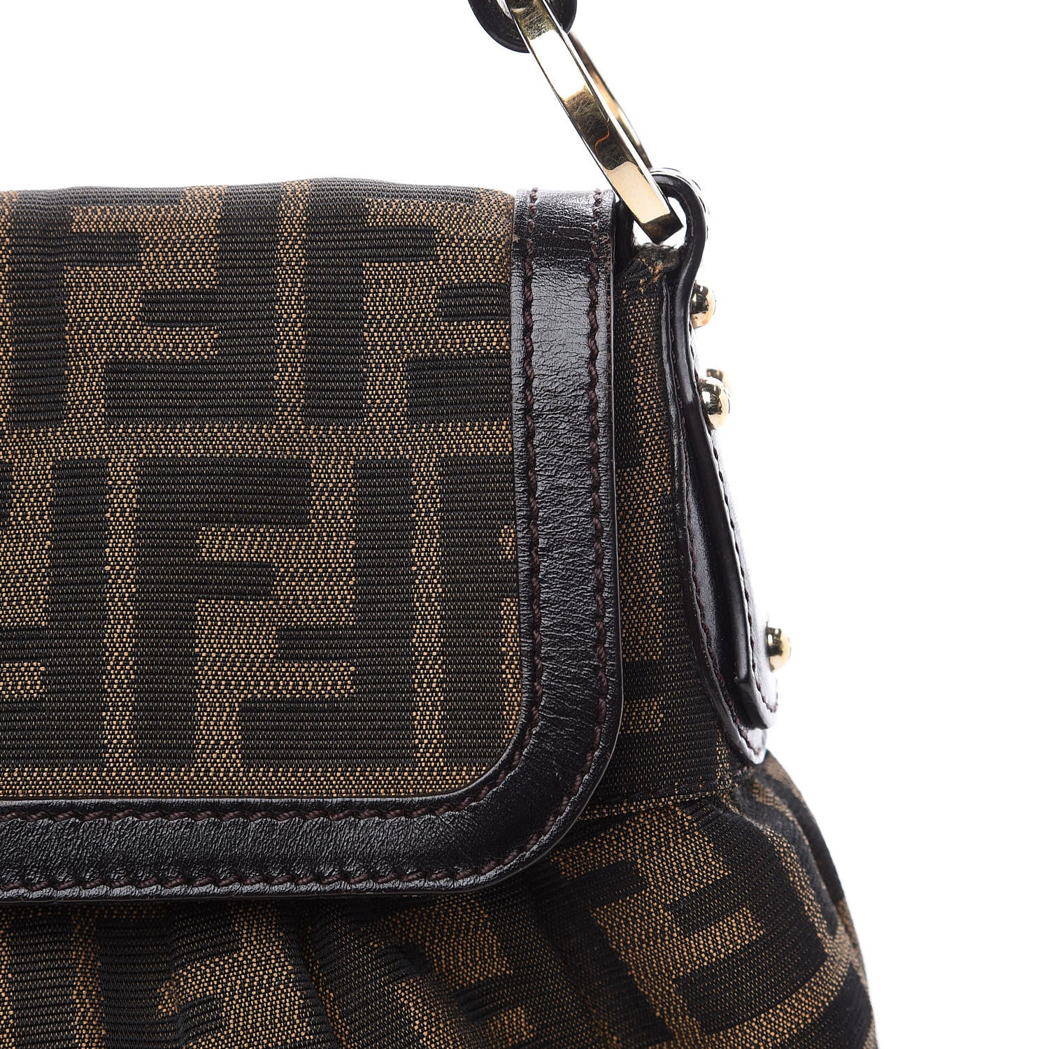 Fendi Zucca Small Chef Shoulder Bag Tobacco 9 of 13