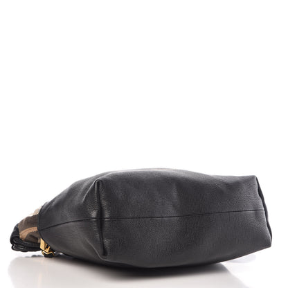 Burberry Calfskin House Check Little Crush Black 4 of 11