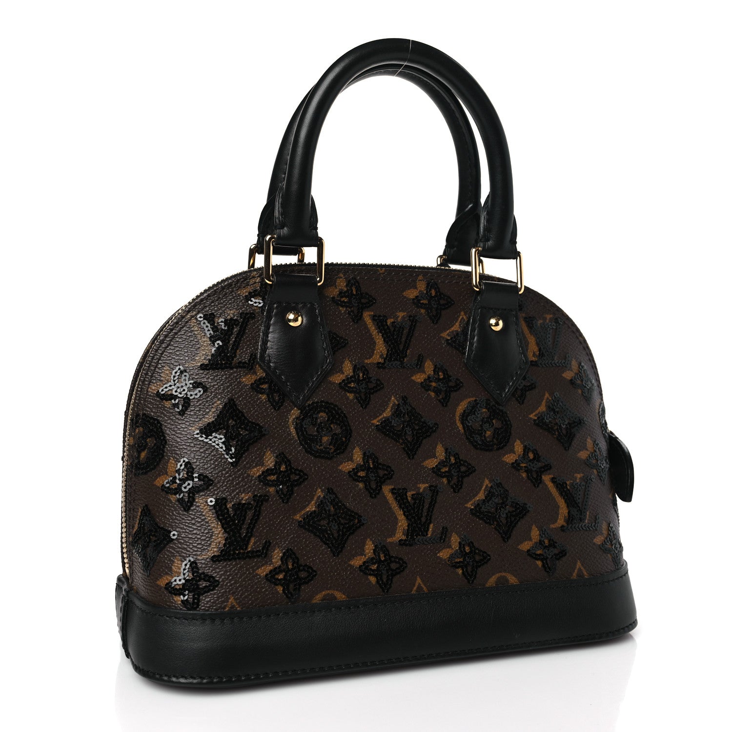 Louis Vuitton Monogram Sequins Eclipse Alma BB Black 3 of 8