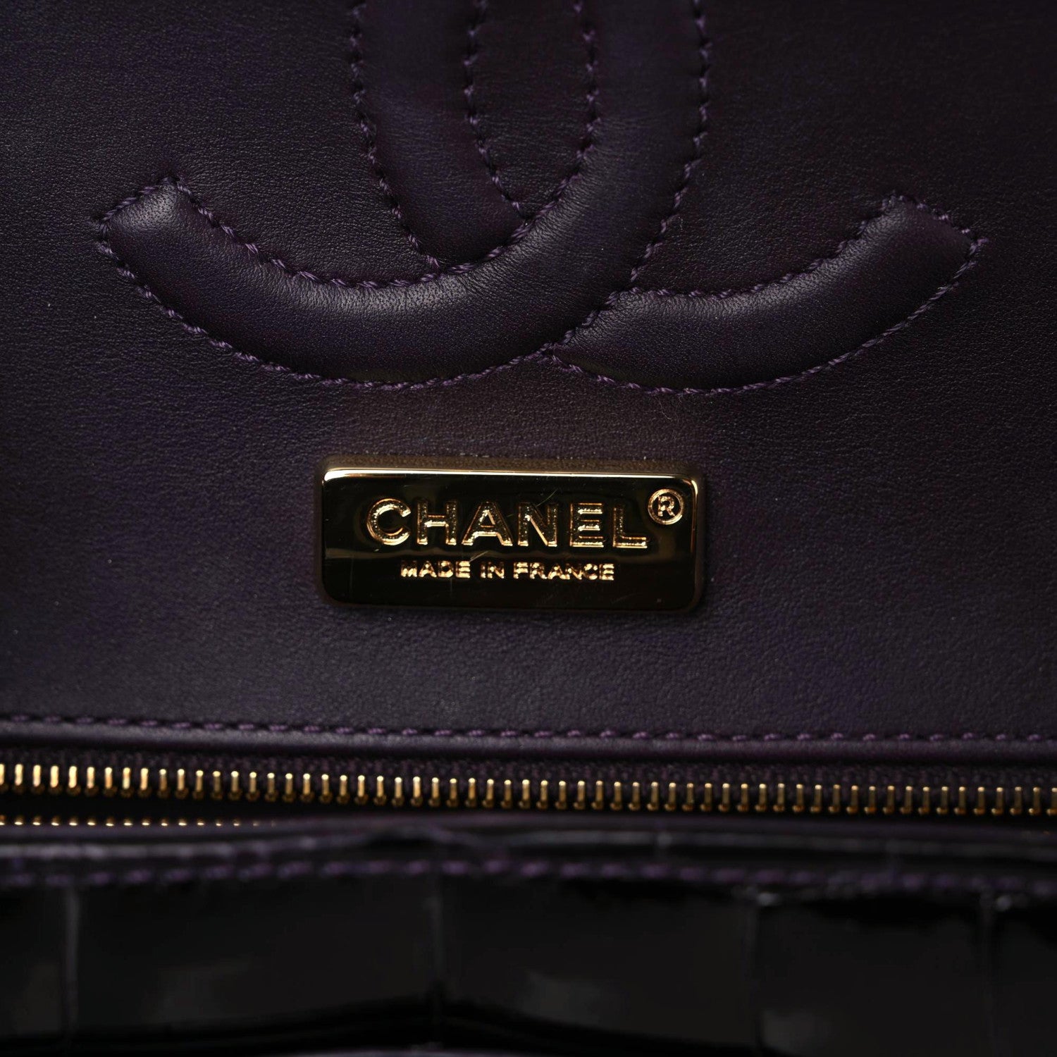 Chanel Alligator Medium Double Flap Purple 8 of 13