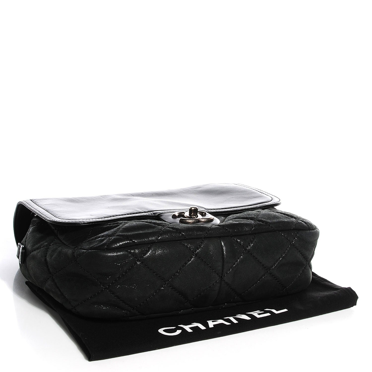 Chanel Iridescent Calfskin Medium In the Mix Flap Black 4 of 8