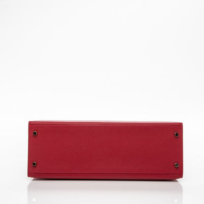 Hermes Epsom Kelly Sellier 32 Rouge Casaque 5 of 28