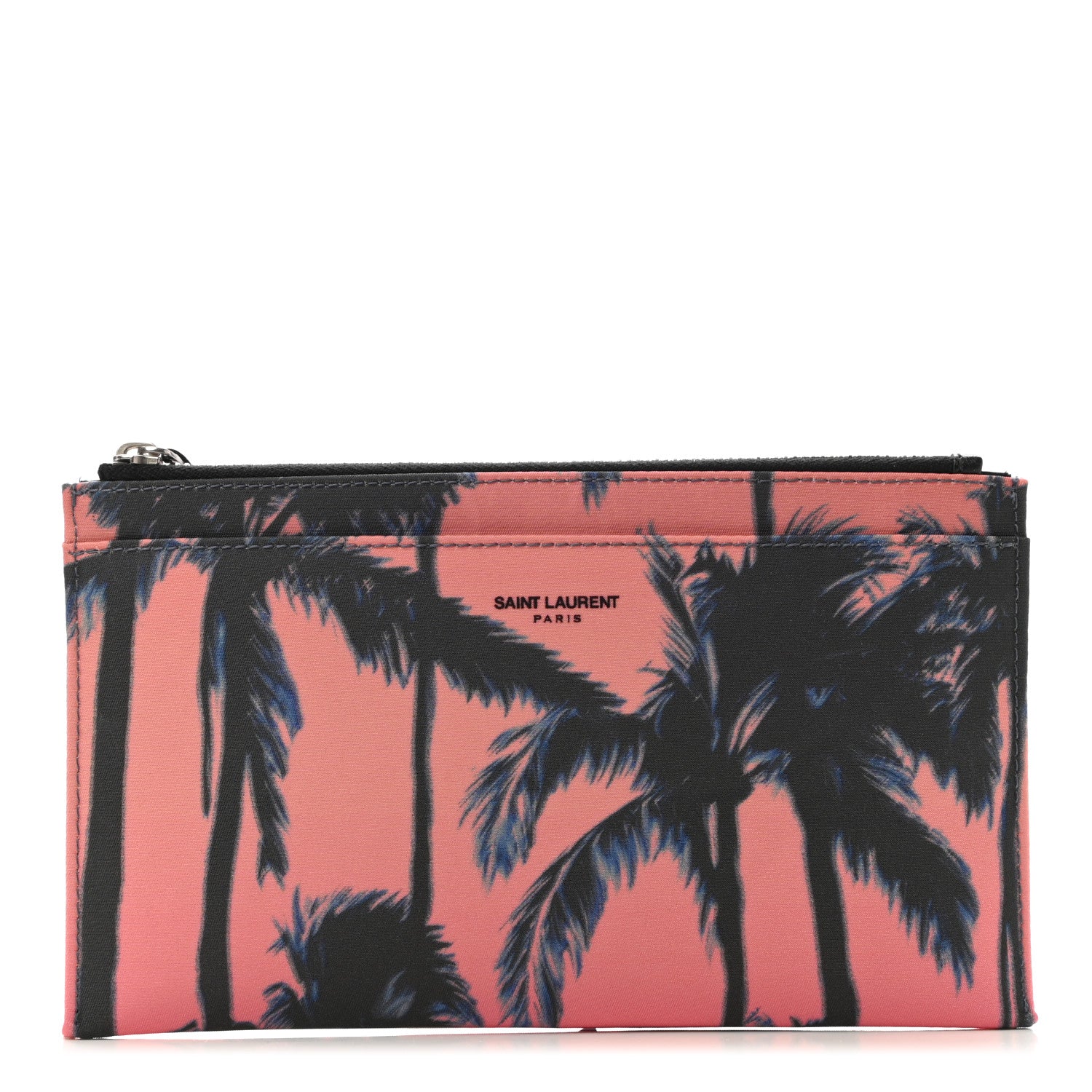 Saint Laurent Nylon Palm Tree Print Zip Pouch 1 of 6