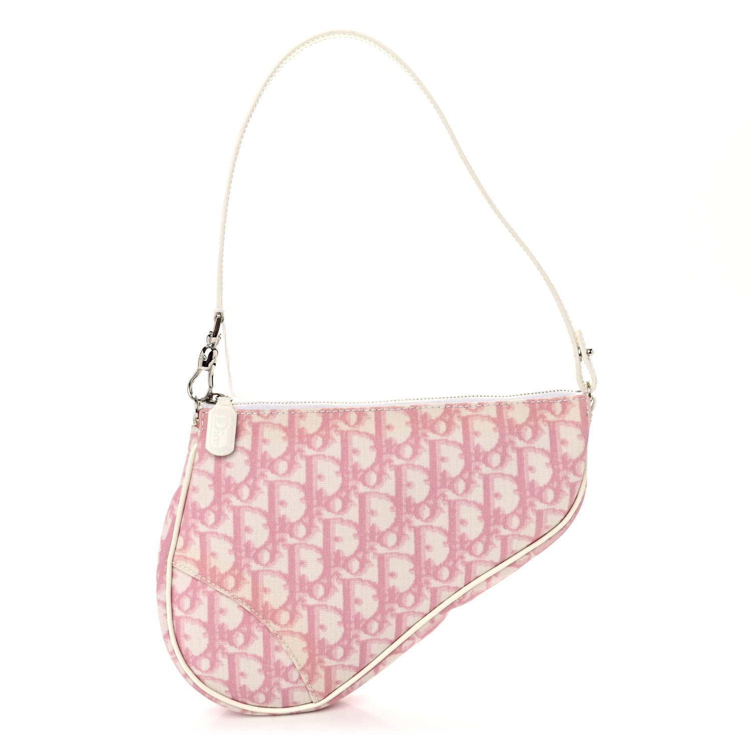 Christian Dior Monogram Mini Saddle Pochette Pink 1 of 11
