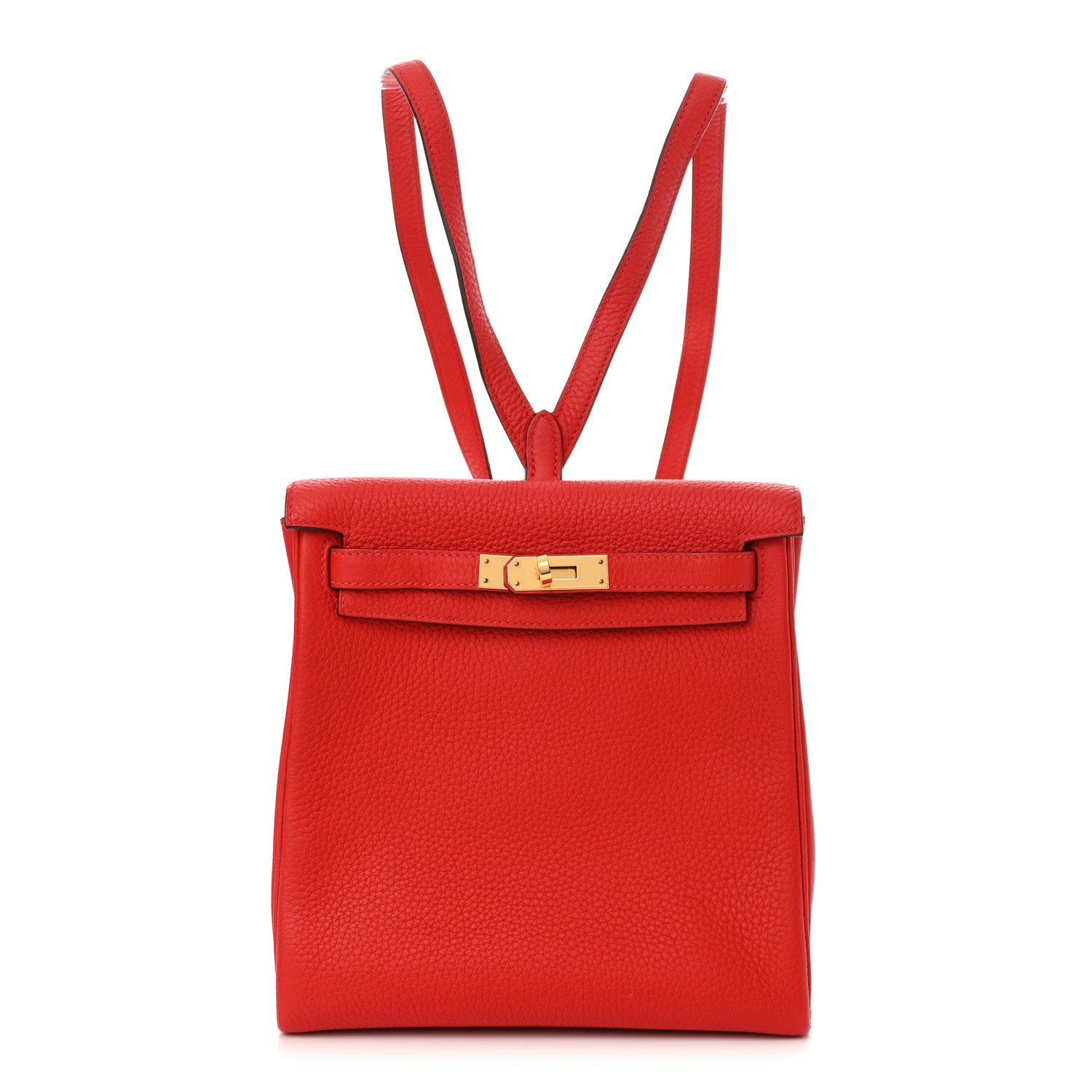 Hermes Taurillon Clemence Kelly Ado Backpack Rouge De Coeur 1 of 14