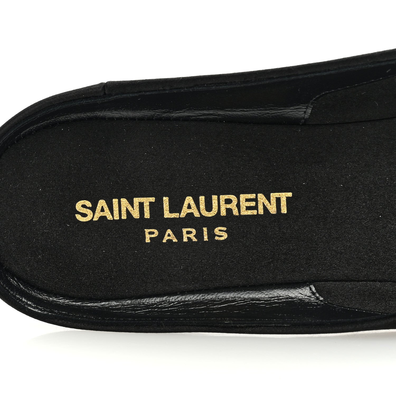 Saint Laurent Crepe Satin Lido Slip On Mule 37 Black 7 of 8