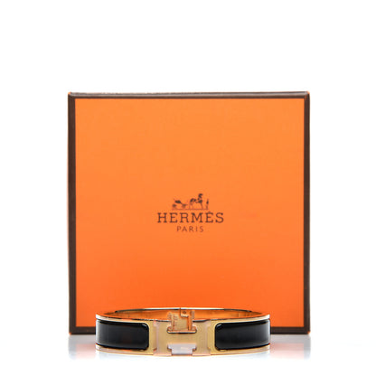 Hermes Enamel Narrow Clic Clac H Bracelet PM Black 5 of 5