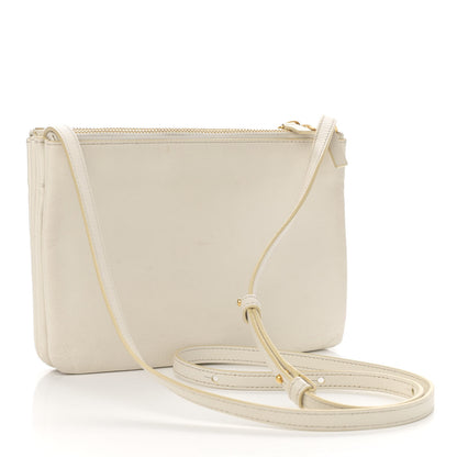 Celine Lambskin Small Trio Crossbody Bag White 3 of 13