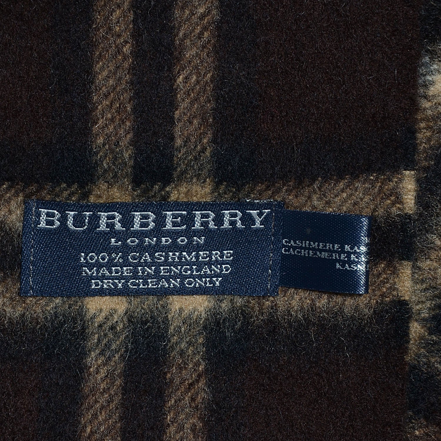 Burberry Cashmere Icon Check Scarf Brown 5 of 5