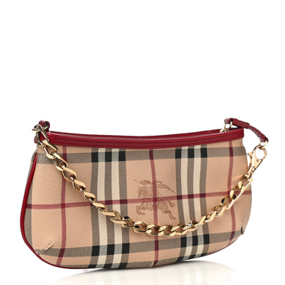 Burberry Haymarket Check Clara Pochette Military Red 3 of 10