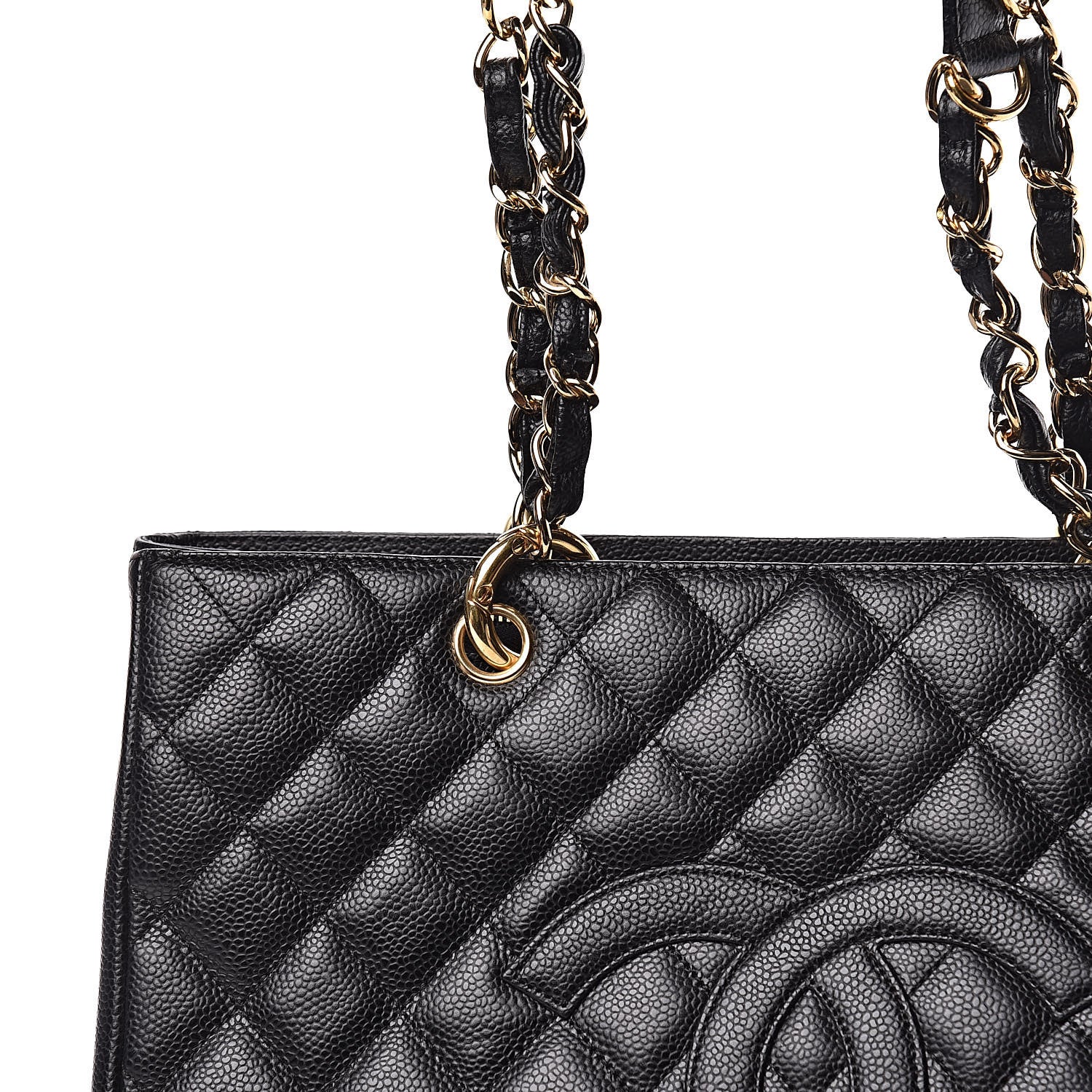 Chanel Caviar Quilted Grand Shopping Tote GST Black 7 of 10