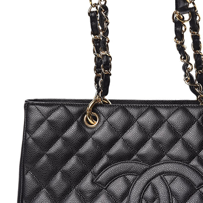 Chanel Caviar Quilted Grand Shopping Tote GST Black 7 of 10