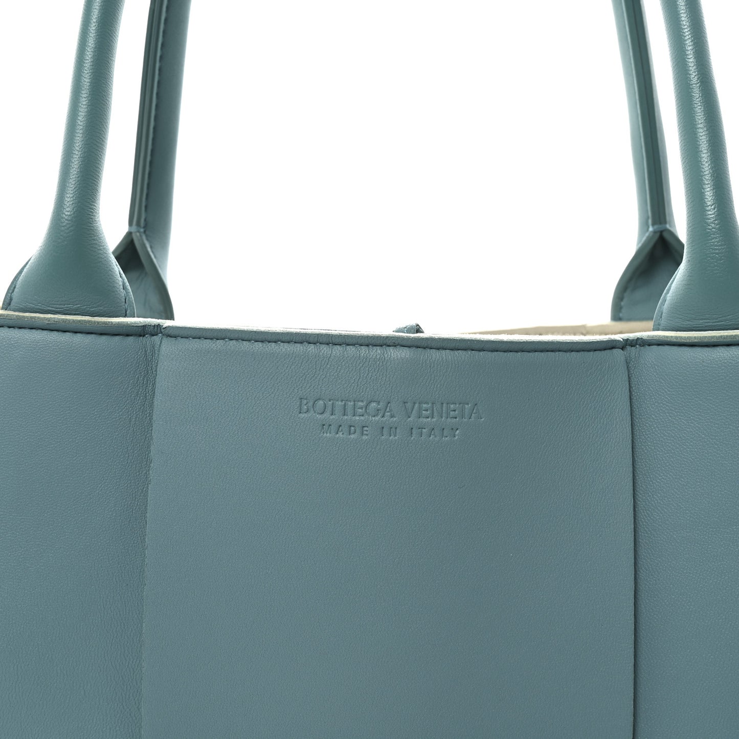 Nappa Maxi Intrecciato Medium Arco Tote Linoleum