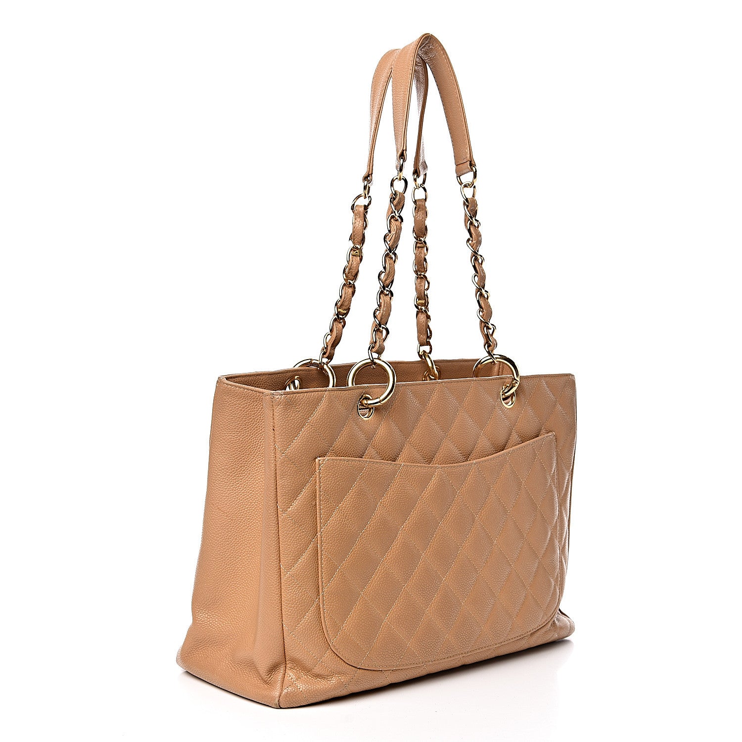Chanel Caviar Quilted Grand Shopping Tote GST Beige 3 of 19