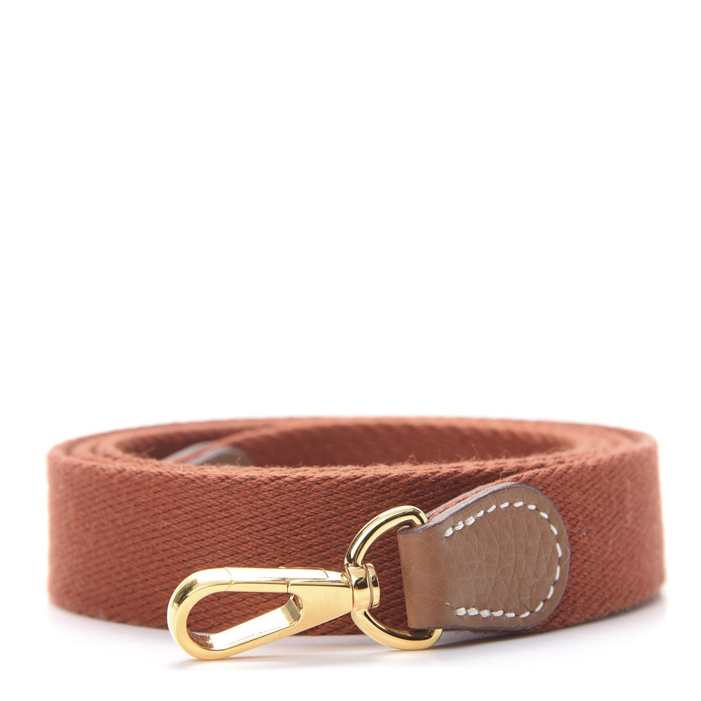 Toile Taurillon Clemence Shoulder Strap Gold