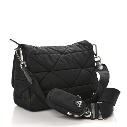 Prada Re-Nylon Quilted Padded Flap Shoulder Bag Black 3 of 9