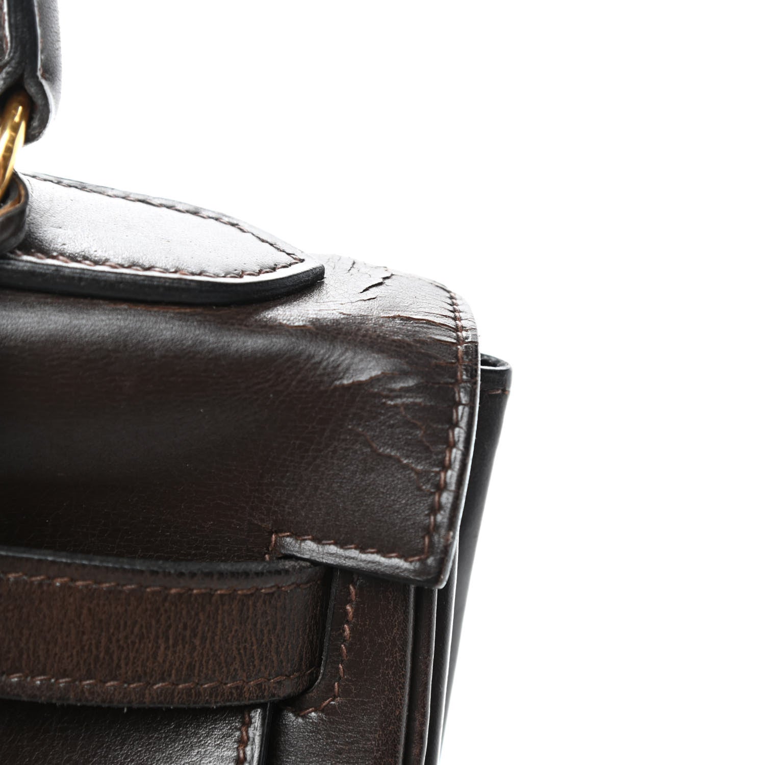 Hermes Box Kelly Retourne 32 Chocolate 6 of 13
