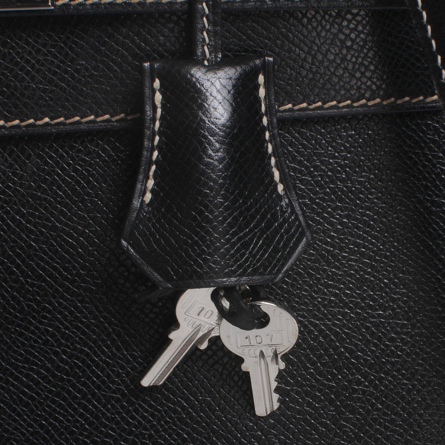 Hermes Veau Grain Lisse Kelly Sellier 32 Black 10 of 10