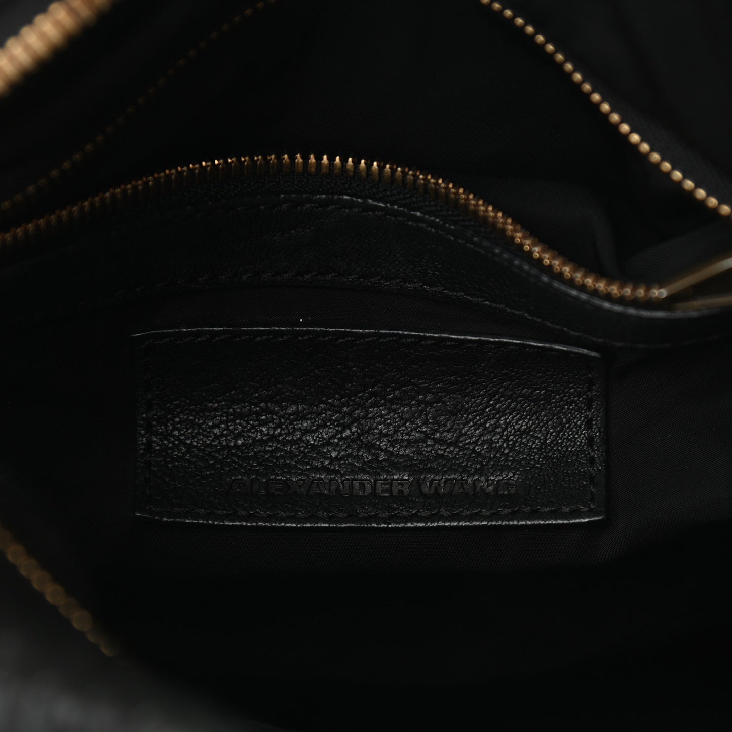 Pebbled Lambskin Rocco Black Antique Brass Hardware