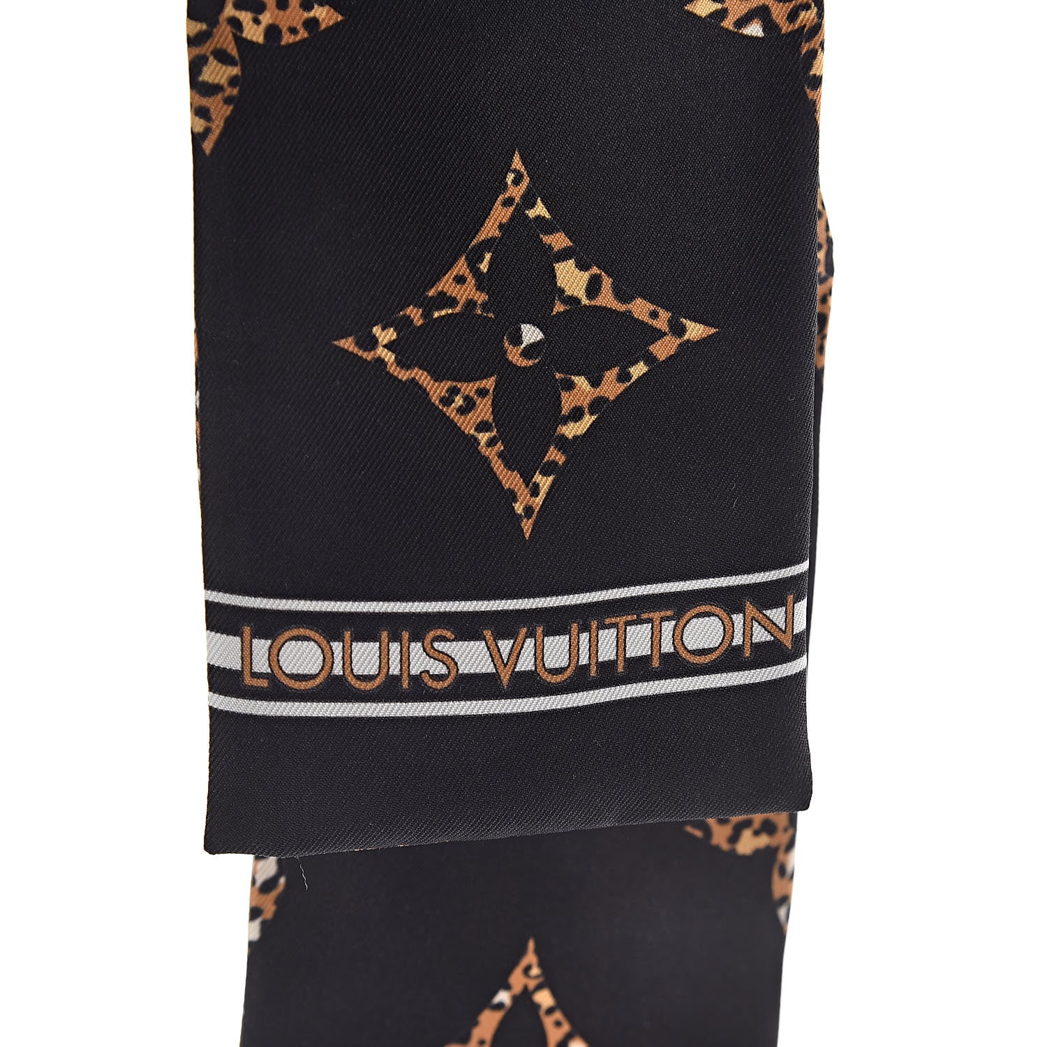 Louis Vuitton Silk Monogram Giant Jungle Bandeau Black 3 of 4