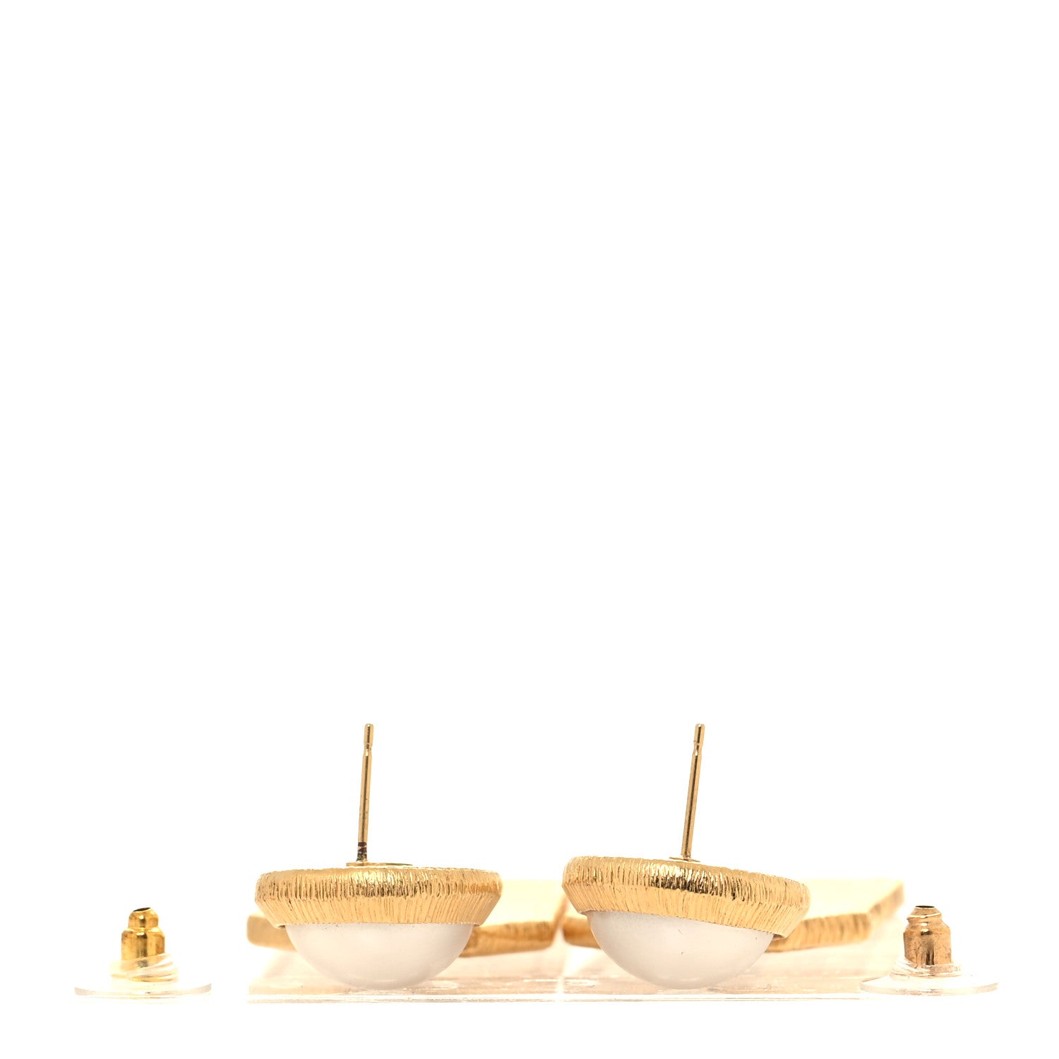 Chanel Pearl CC Tags Drop Earrings Gold 3 of 5