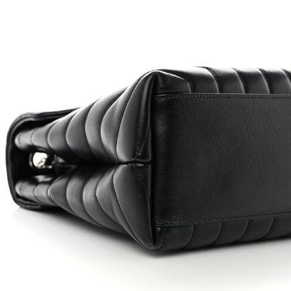 Saint Laurent Calfskin Y Quilted Monogram Medium Loulou Chain Satchel Black 9 of 10