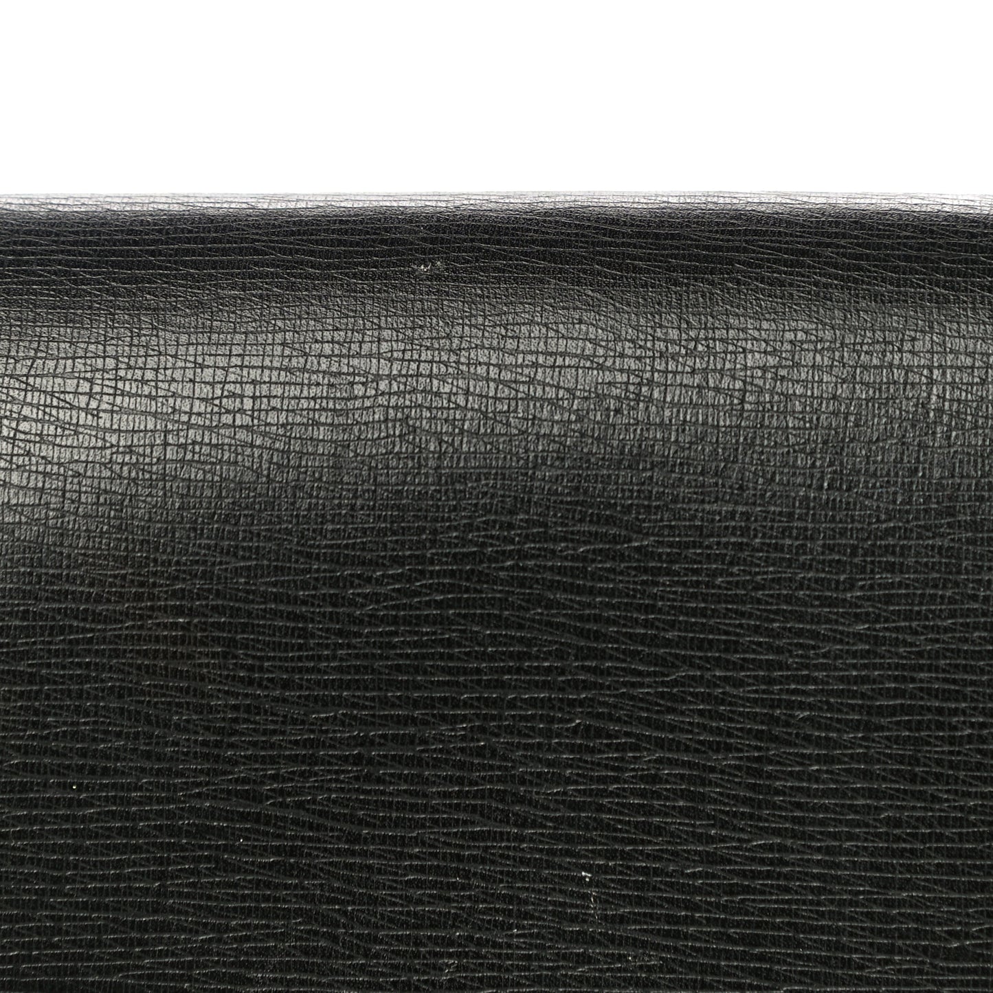 Calfskin Large Bright Bit Clutch Black